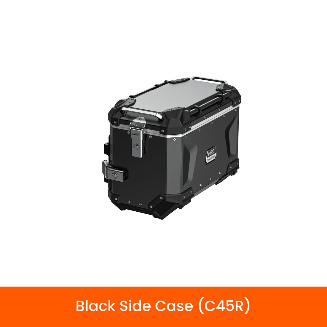 Valigia laterale destra C45R da 45 litri in alluminio nero