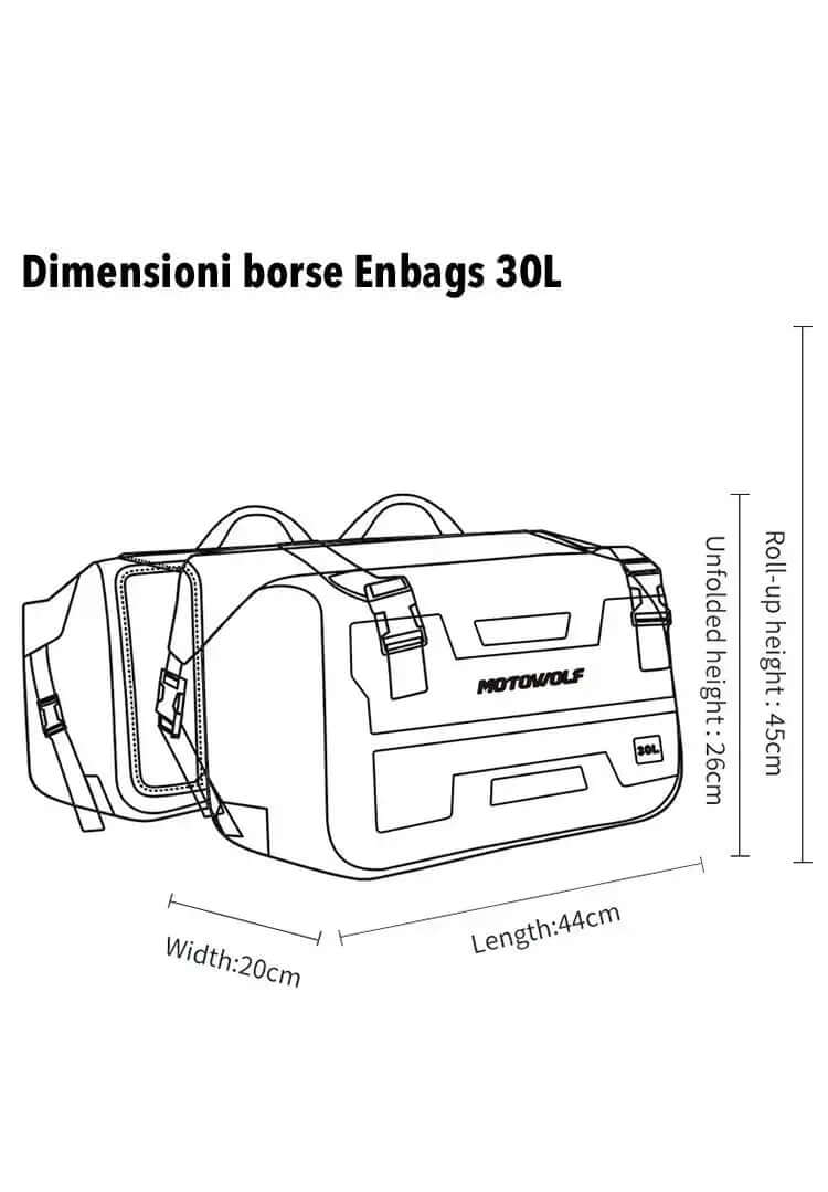 Bolsas traseras universales de 30 l - Endurrad.com