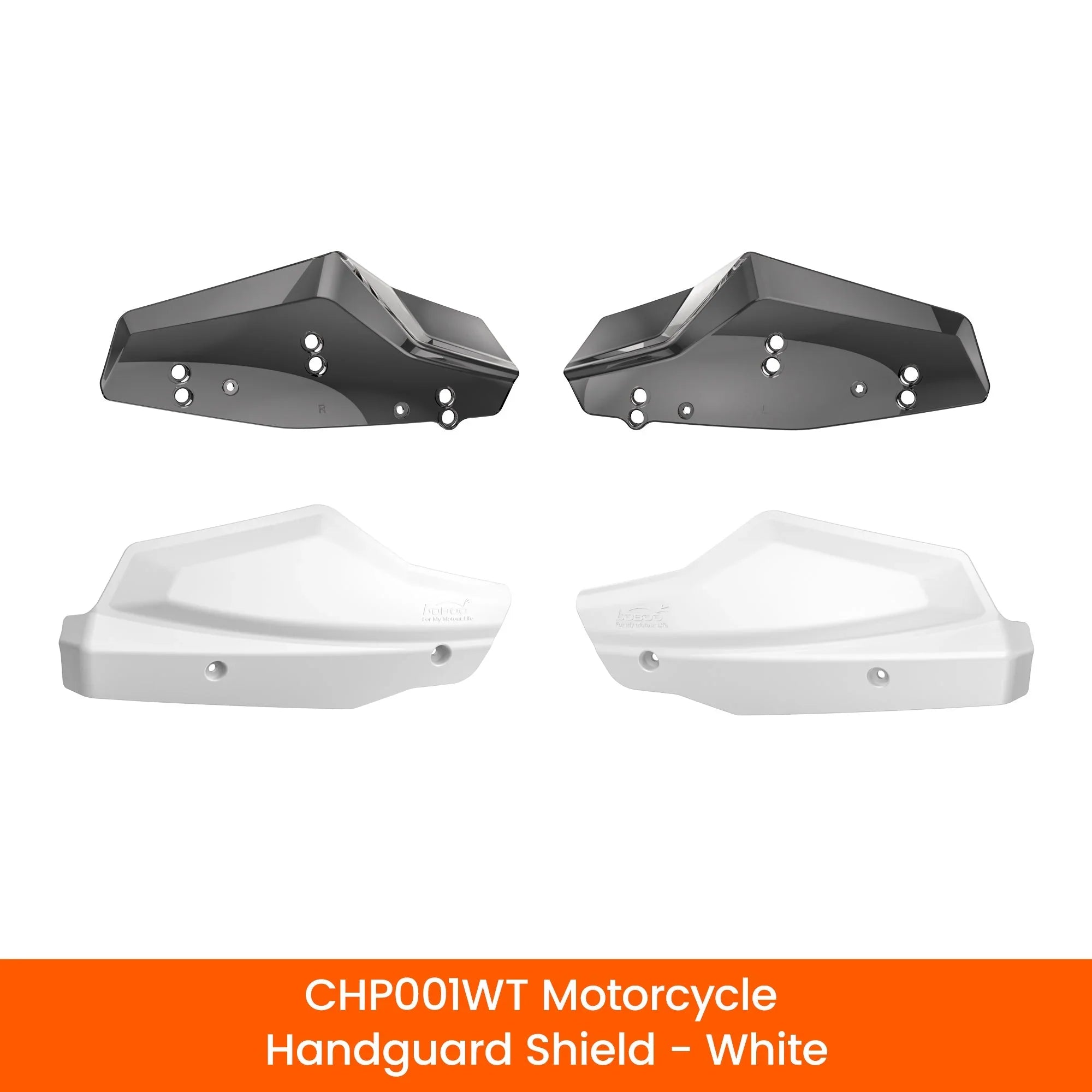 Paramani LOBOO CHS222 montati su KTM Adventure, vista frontale della moto