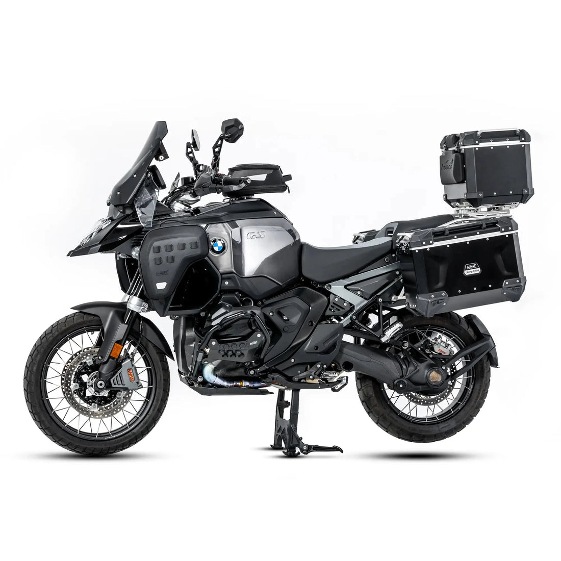 BMW R 1300 GS Adventure allestita per il viaggio, vista laterale