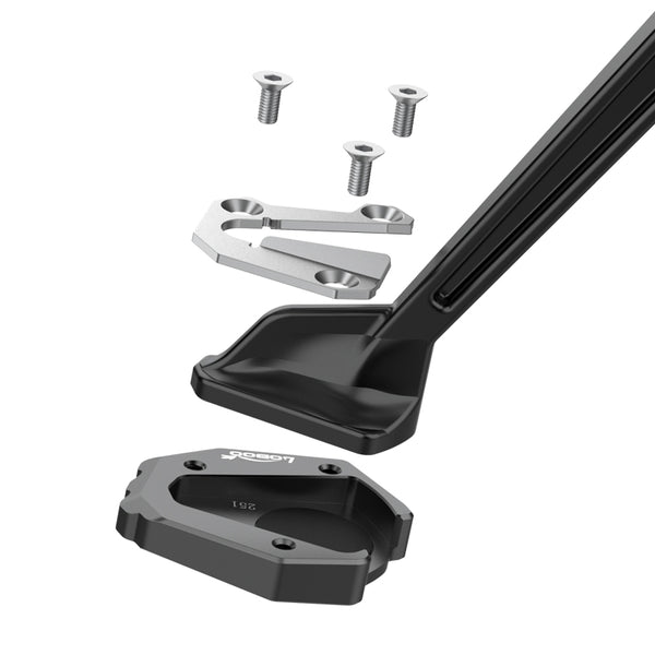 Placa para pata de cabra para KTM 1290 Super Adventure S desde 2022 | aluminio CNC y acero inoxidable 304, 110 g