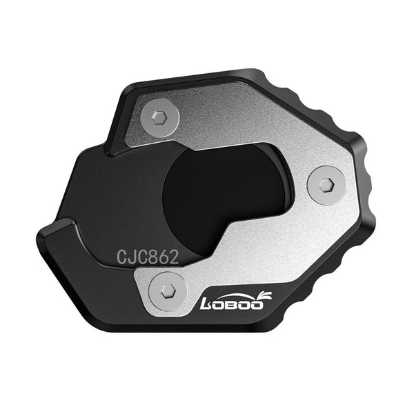 Placa para pata de cabra para Yamaha XMAX 300 desde 2023 | base de aluminio, cubierta de acero inoxidable 304, 135 g