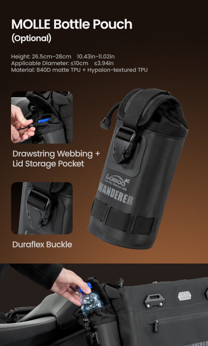 Portabidones MOLLE LOBOO maletas semirrígidas - Endurrad.com