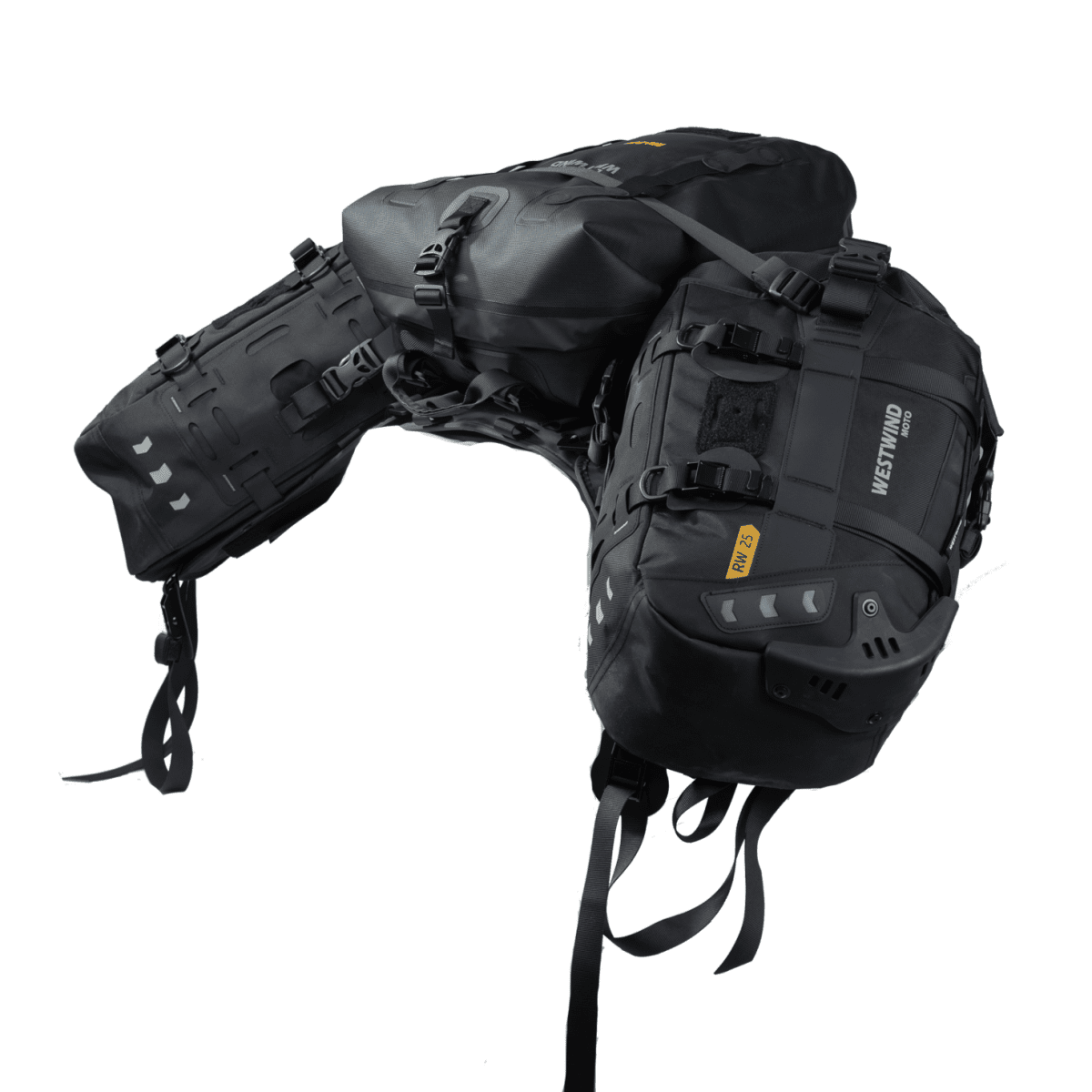 Ranger Wilds Enduro 80 - Sistema Completo Borse Rackless Moto Adventure (80L) - ENDURRAD