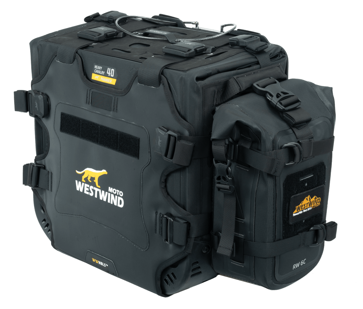 Set Valigie Laterali Moto Heavy Cavalry (33L/40L) - Soft Luggage Adventur - ENDURRAD