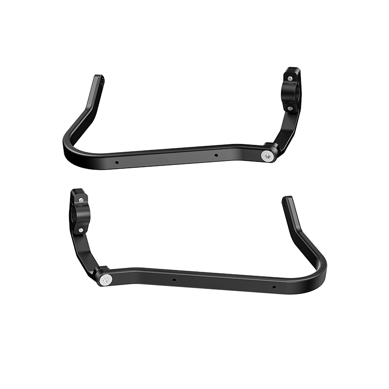 Coppia di staffe nere in alluminio per paramani BMW GS, vendute senza scudi