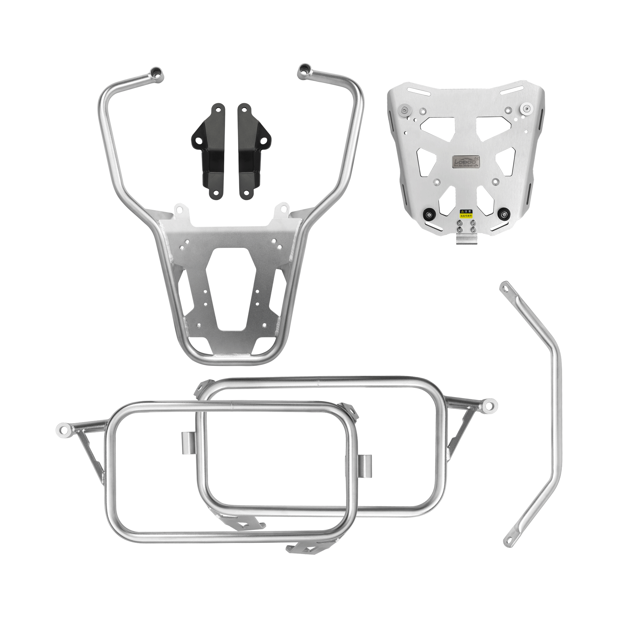 Kit completo tre valigie LOBOO per BMW R 1300 GS Adventure: telai JP151B e portapacchi PRO JP151WPRO