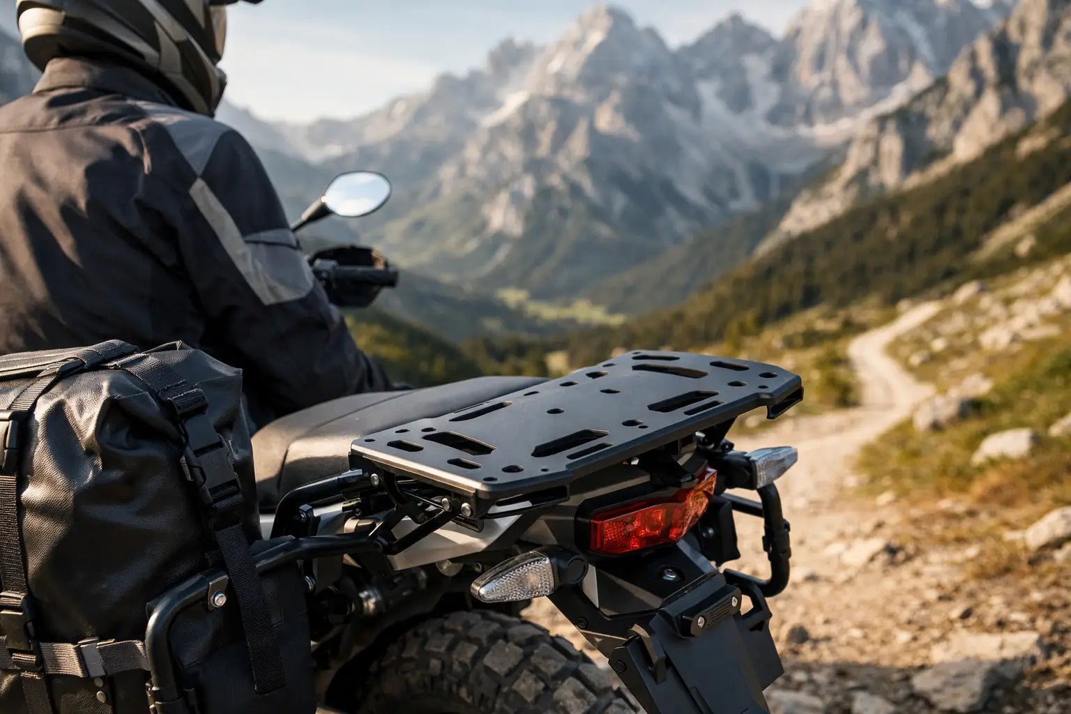 Portapacchi posteriore per moto adventure - Endurrad®