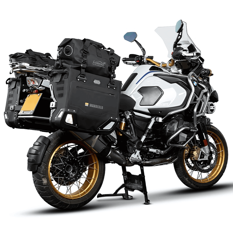 Maletas semirrígidas para BMW R 1200 GS y R 1250 GS: las Wanderer sobre los bastidores JP071B