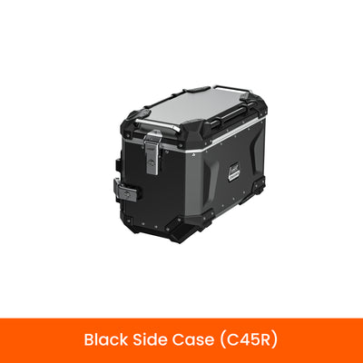 Valigia laterale destra C45R da 45 litri in alluminio nero