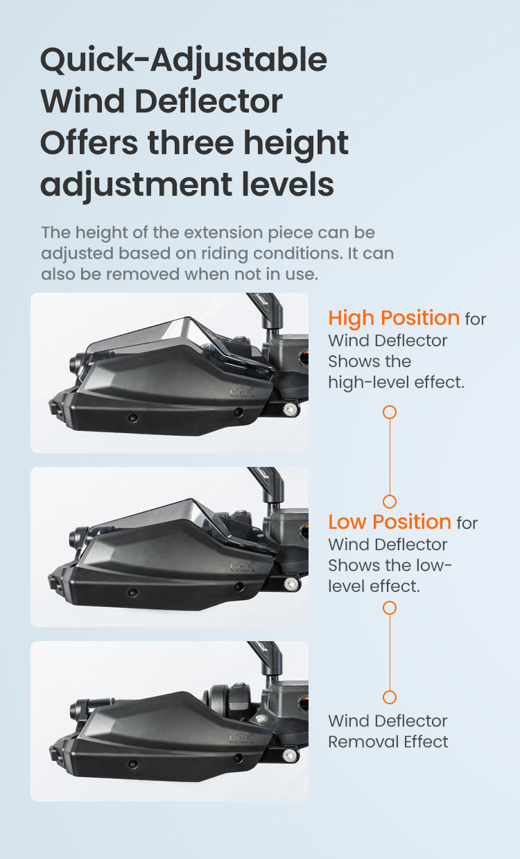 Deflector ajustable en tres alturas