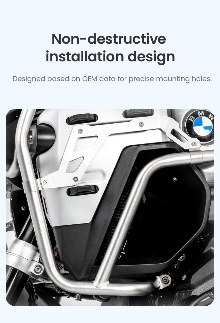 Instala la protección del motor sin perforar la GS