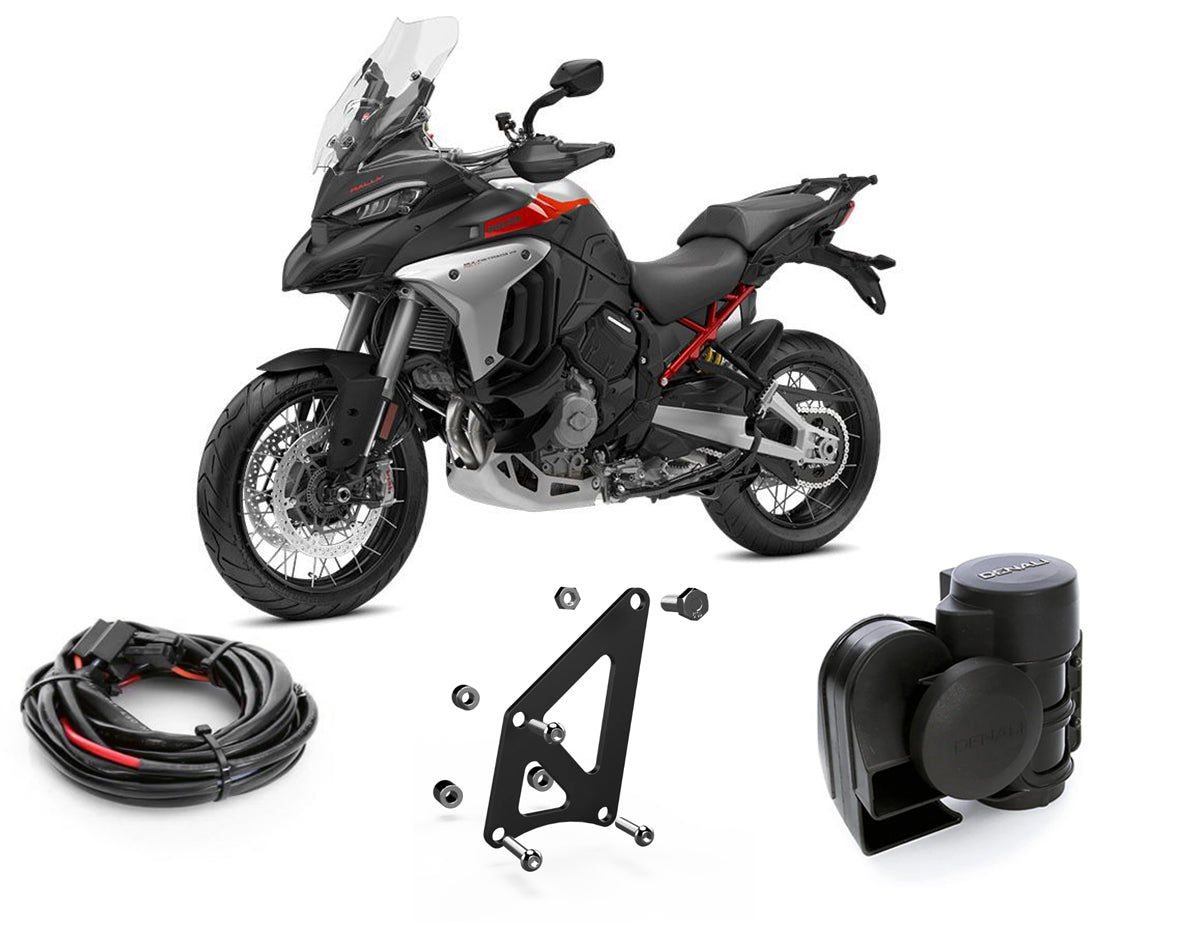 Kit clacson DENALI SoundBomb con staffa e cablaggio per Ducati Multistrada V4