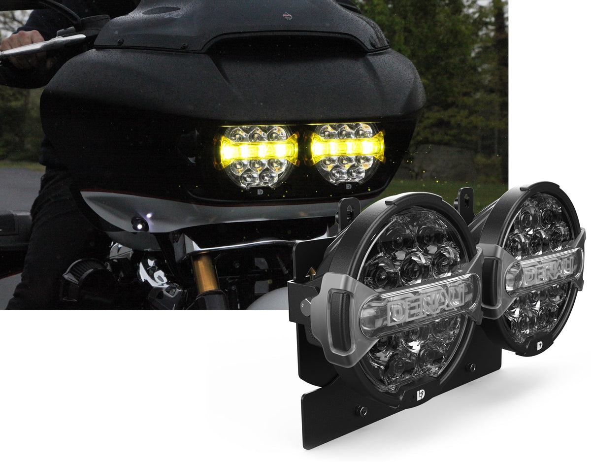 El faro doble de la Road Glide