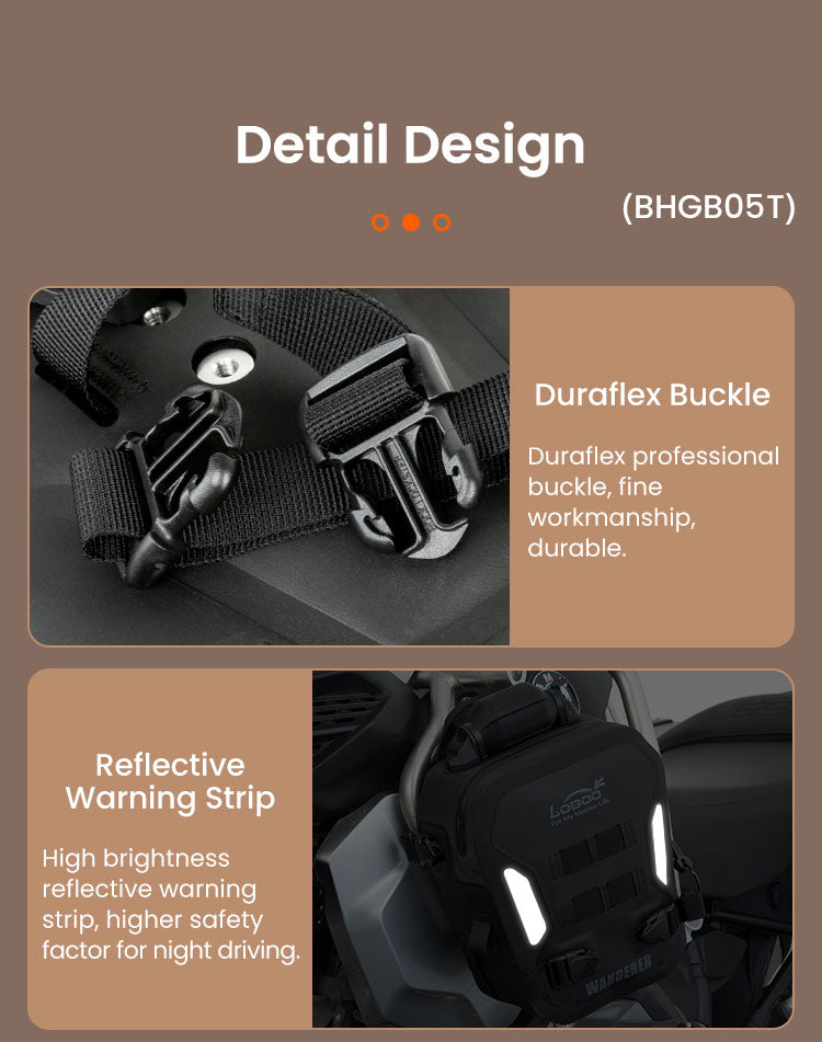 Hebillas Duraflex e insertos reflectantes