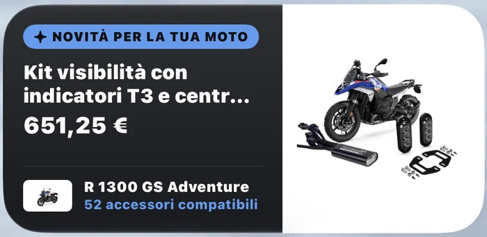 Widget Endurrad medio sulla schermata Home: novità per la tua moto con prezzo