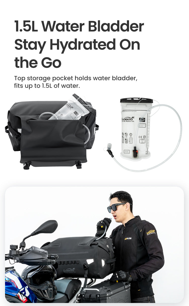 Una bolsa de agua de 1,5 L, ya incluida