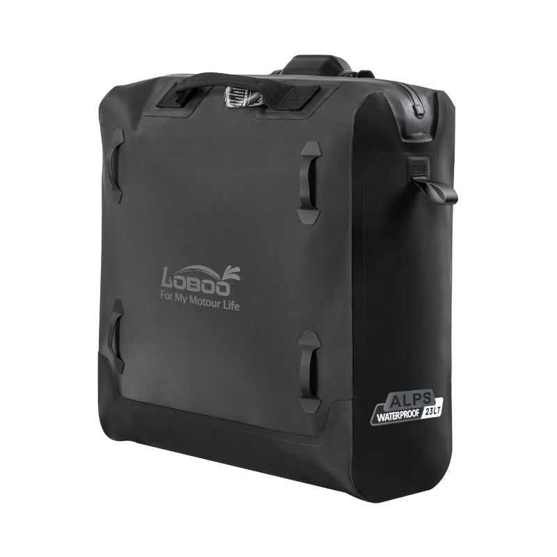 Borsa gonfiabile LOBOO Alps da 23 litri senza supporto, etichetta ALPS Waterproof