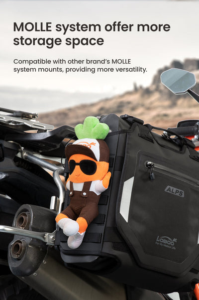 Pannello MOLLE della borsa LOBOO Alps compatibile con attacchi di altri marchi