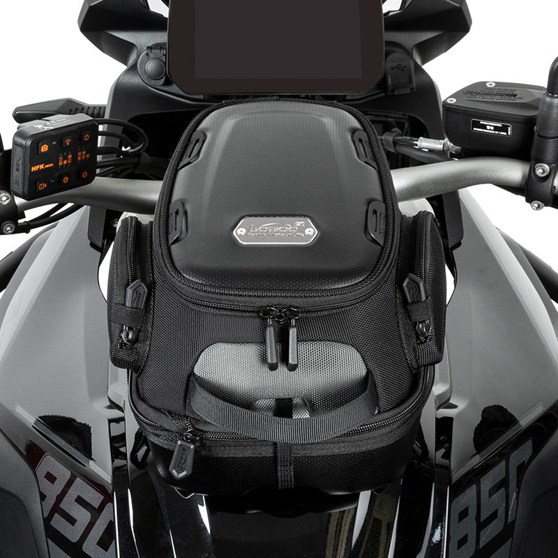 Borsa serbatoio LOBOO BTB15 su BMW F 850 GS vista dall'alto