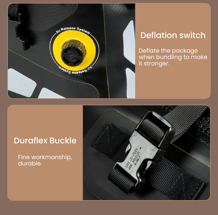 Válvula de desinflado y hebillas Duraflex