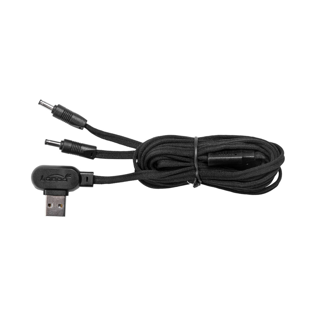 Cavo a Y per guanti riscaldati da moto con spina USB-A angolata e due spinotti, per alimentazione da power bank