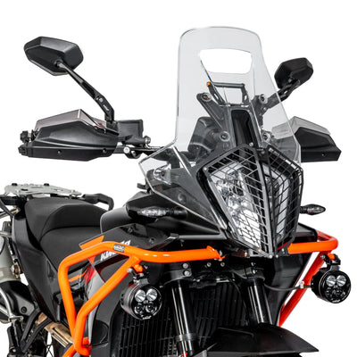 Paramani LOBOO CHS222 su KTM Adventure, vista laterale con specchi e faretti