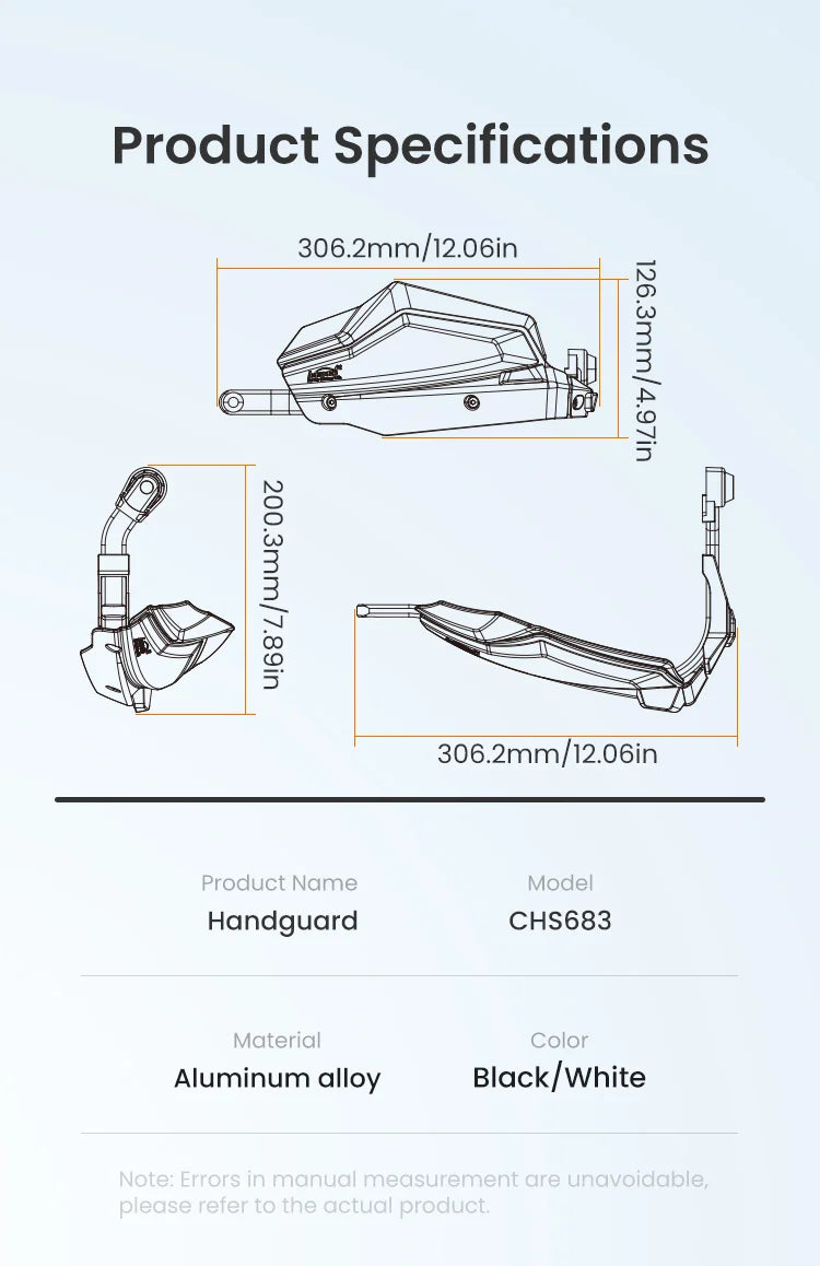 Las dimensiones: 306,2 × 126,3 × 200,3 mm