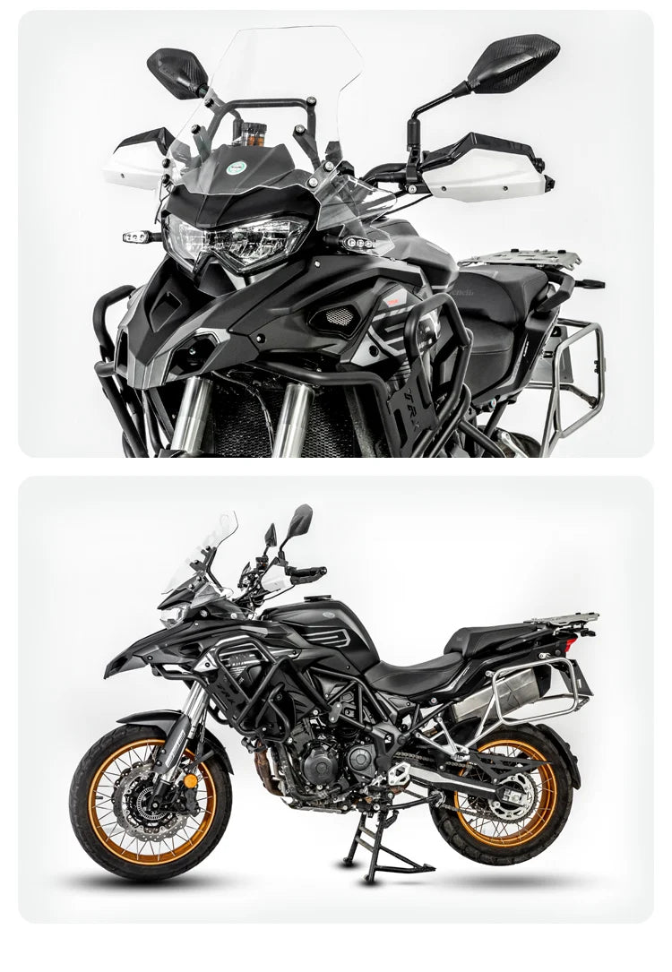 En posición sobre la moto