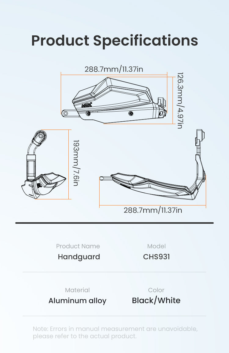Las dimensiones: 288,7 × 126,3 × 193 mm