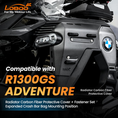 Cover radiatore in fibra di carbonio per BMW R 1300 GS Adventure con attacchi per le borse