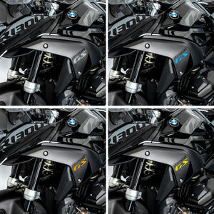 Cubierta del radiador de carbono para BMW R 1300 GS | 180 g el par, adhesivos con el logotipo GS en 4 colores