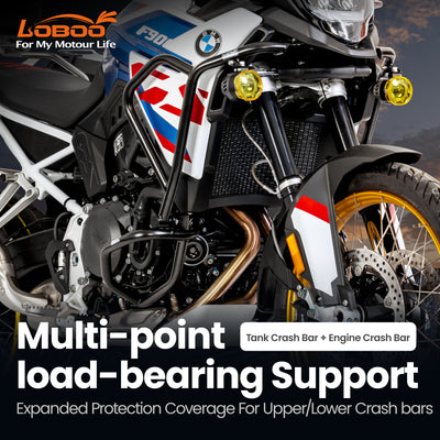 Crash bar LOBOO CHG025 nero con supporto multipunto sulla BMW F900GS