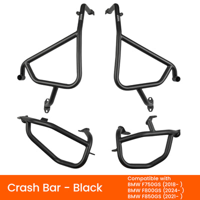 Crash bar LOBOO CHG033SXBK nero per BMW F750GS, F800GS e F850GS: barre superiori e inferiori
