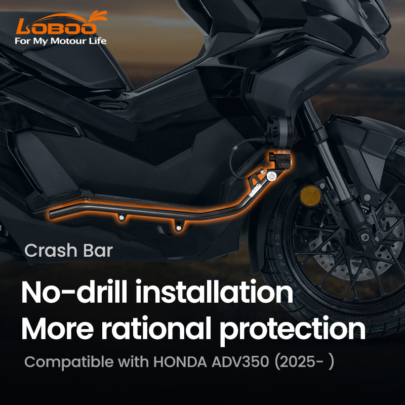 Installazione senza forature del crash bar LOBOO CHG511 sulla Honda ADV 350