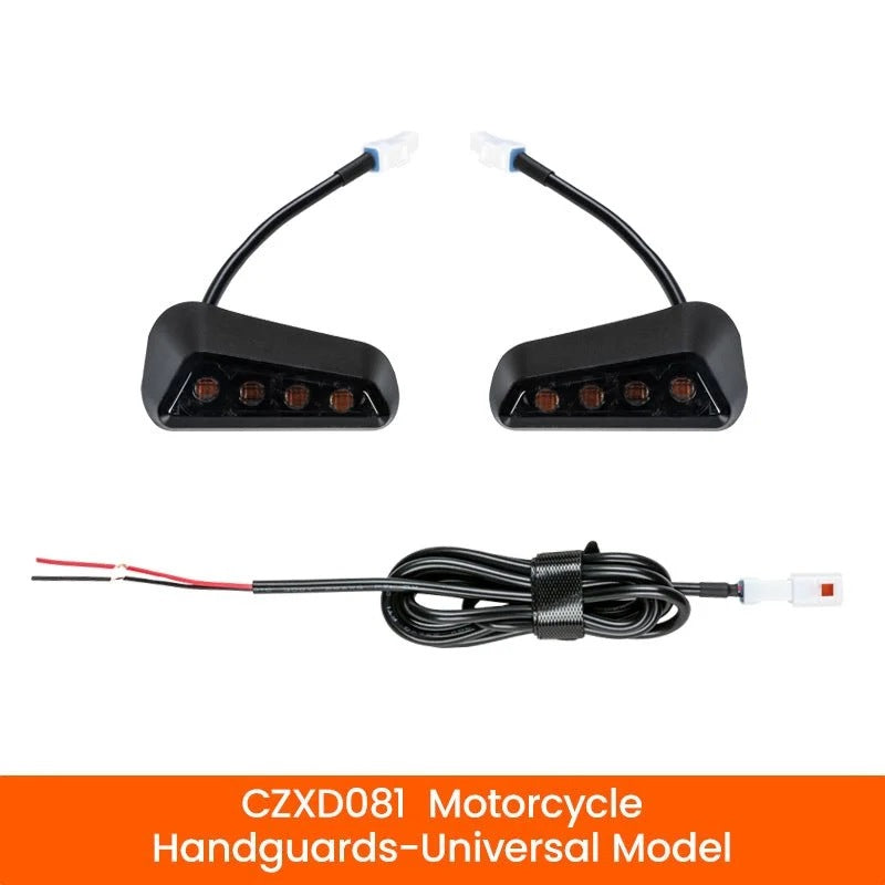 Cuatro LED por lado y un cable para conectar manualmente.