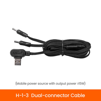 Cavo a Y per alimentare i guanti riscaldati RST26 da power bank, non incluso
