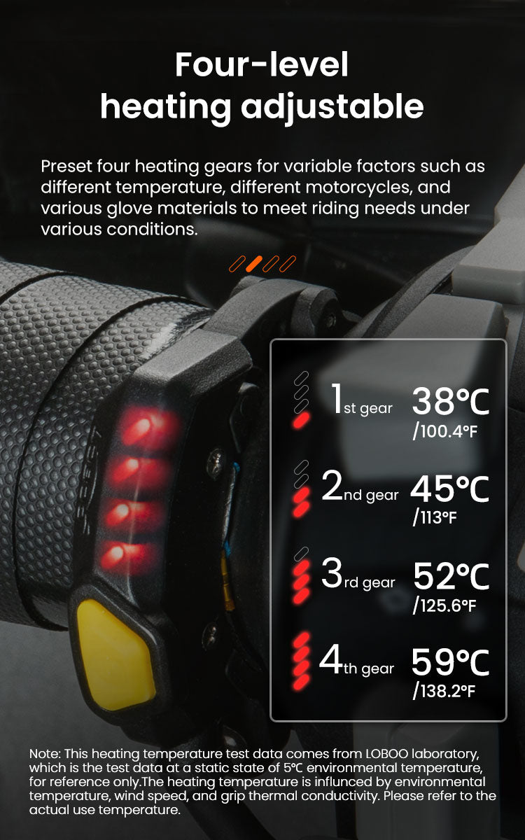 Cuatro niveles, de 38 a 59 °C