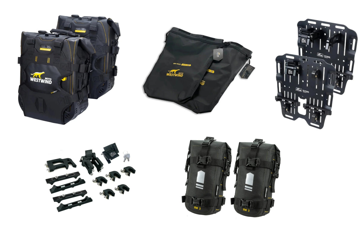 Hussar Panniers Set - Valigie Laterali Moto Semi - Rigide Impermeabili (30L/35L) - ENDURRAD