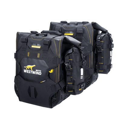 Hussar Panniers Set - Valigie Laterali Moto Semi - Rigide Impermeabili (30L/35L) - ENDURRAD