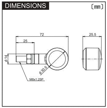 Indicatori di direzione in alluminio D - LIGHT S | 8870A - 29773 - ENDURRAD