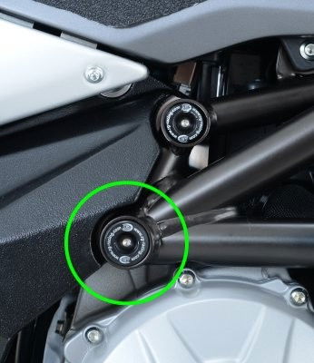 Inserto prot.telaio, DX (inferiore, traliccio telaio) MV Agusta F3 675/800, Rivale 800, Dragster 800 - posteriore telaio DX O SX