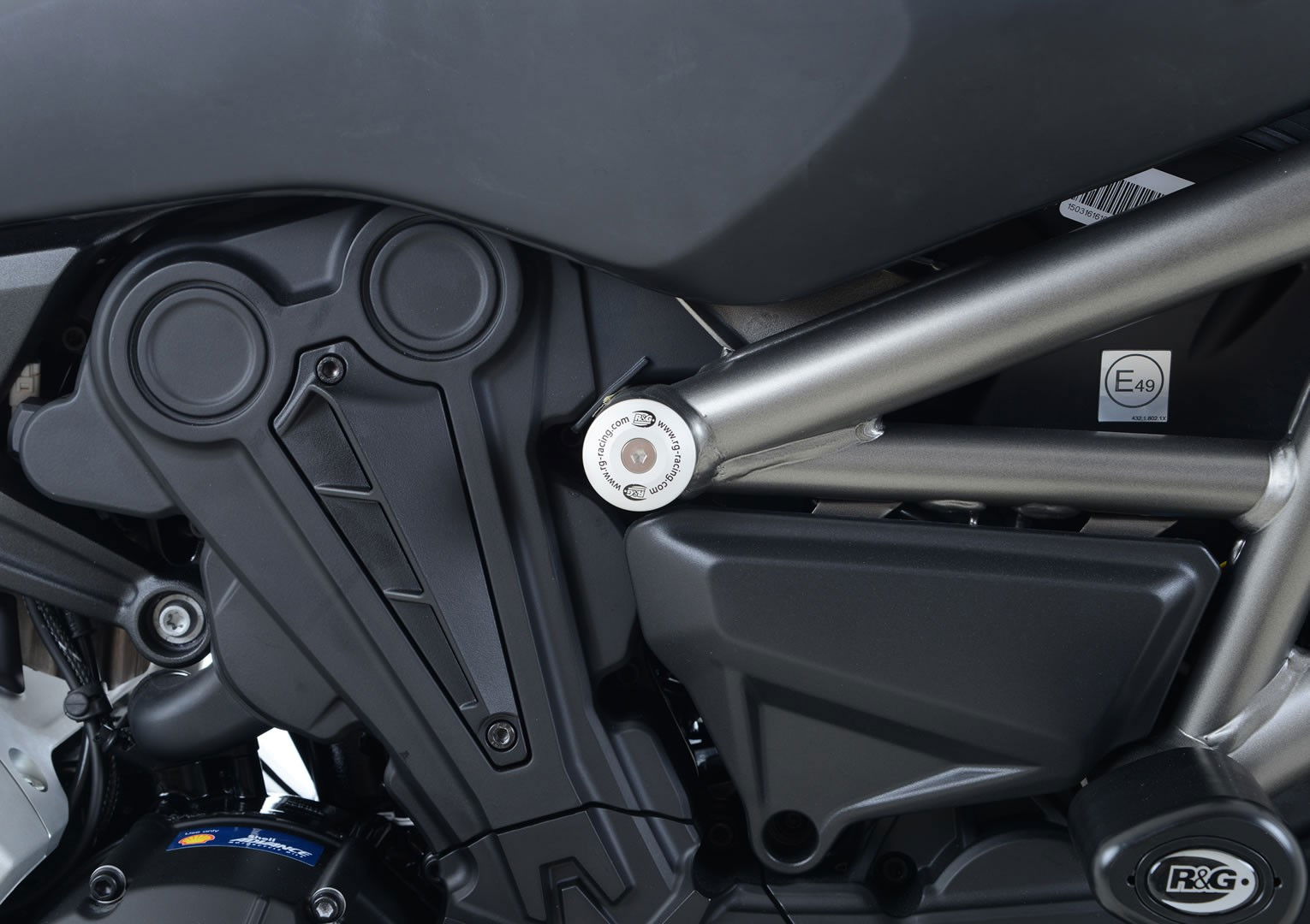 Inserto protezione telaio, SX & DX (inferiore e/o superiore) DUCATI X-Diavel / X-Diavel S (colore alluminio)