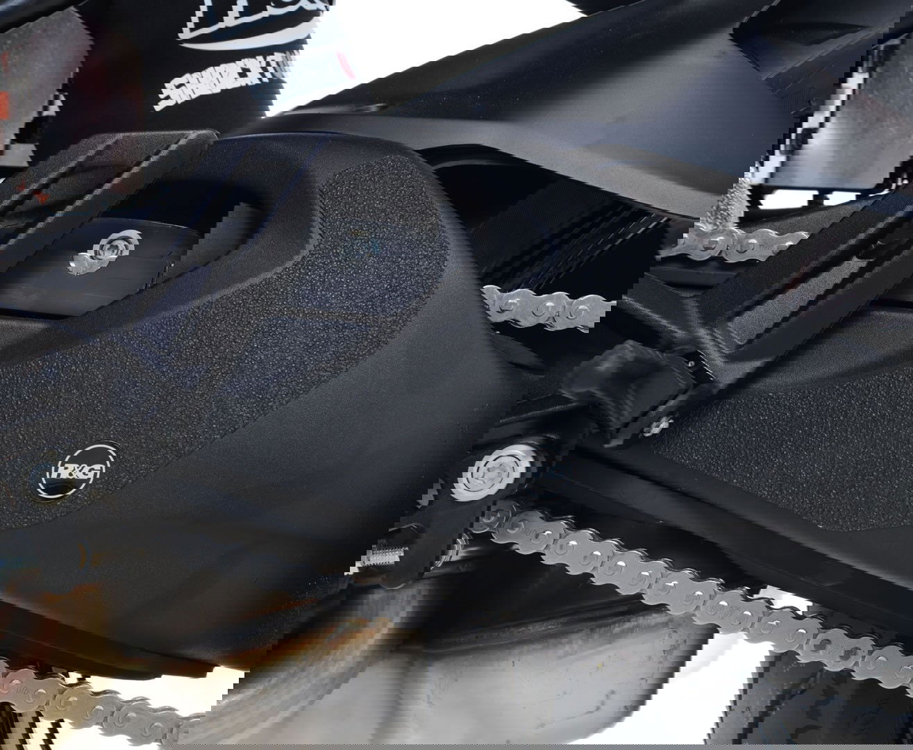 Kit 1pz.adesivi anti-scivolo paratacco KTM Super Duke GT [R] '17-'19 - lato sinistro del forcellone - nero