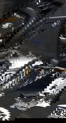 Kit 2 pezzi (ECC0101BK-ECC0102BK) - protezioni motore KAWASAKI ZX10-R 04-05