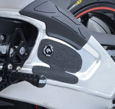 kit 2pz.adesivi anti-scivolo paratacco BMW S1000R / S1000RR '10-'15 / HP4 nero (solo forcellone)