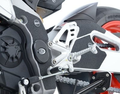 kit 5pz.adesivi anti-scivolo paratacco APRILIA V4 Tuono '11- / RSV4 '09- nero (forcellone e telaio)