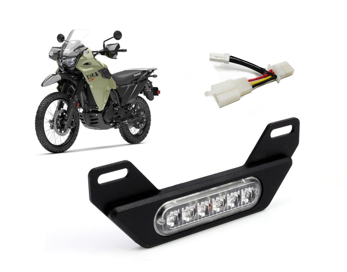 Kit luce freno B6 DENALI con supporto targa per Kawasaki KLR 650