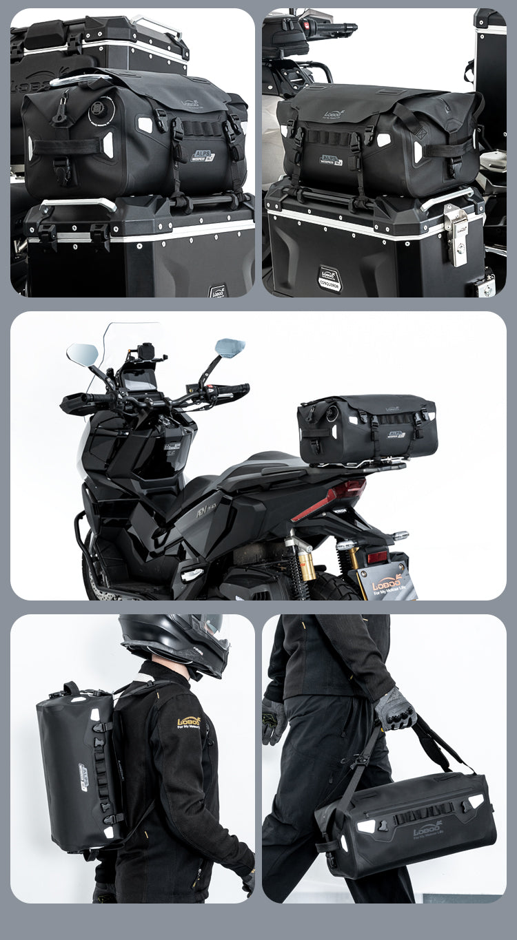 En el baúl, en el scooter, al hombro