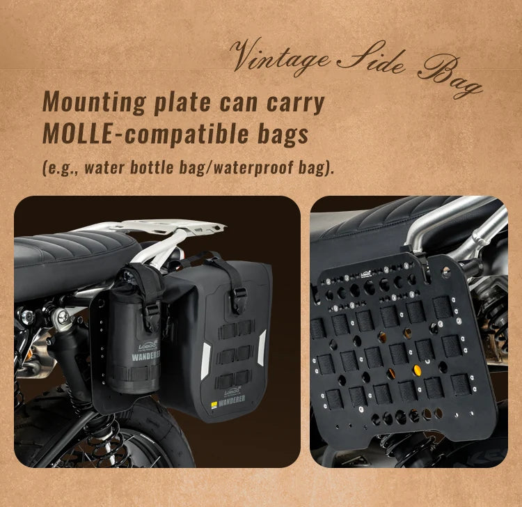 La placa portaccesorios MOLLE también sin la bolsa
